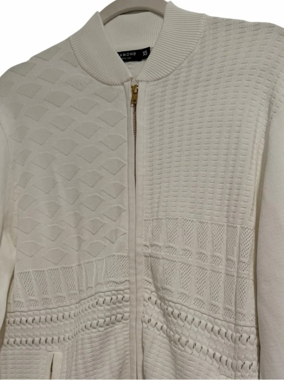 Diamond‎ Supply Co. Women’s Textured Quartz Varsity Longline Cardigan XS NWT